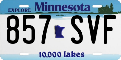 MN license plate 857SVF