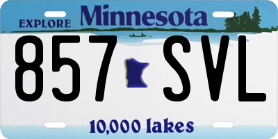 MN license plate 857SVL