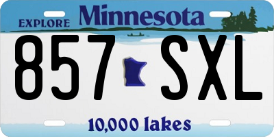 MN license plate 857SXL