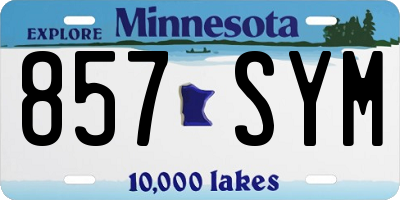 MN license plate 857SYM