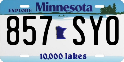 MN license plate 857SYO