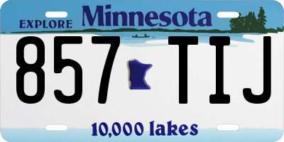 MN license plate 857TIJ