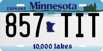 MN license plate 857TIT