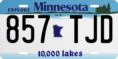 MN license plate 857TJD
