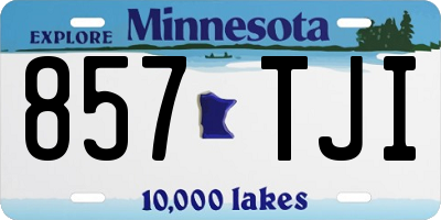 MN license plate 857TJI