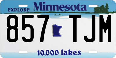 MN license plate 857TJM