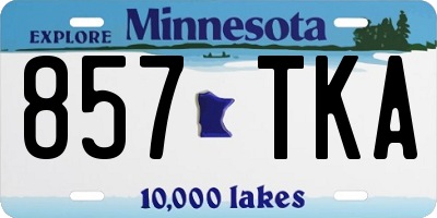 MN license plate 857TKA