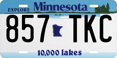 MN license plate 857TKC