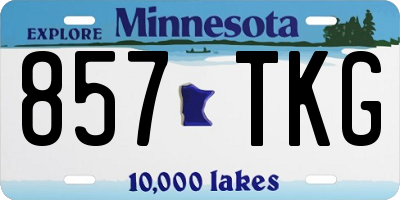 MN license plate 857TKG