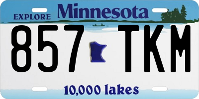 MN license plate 857TKM