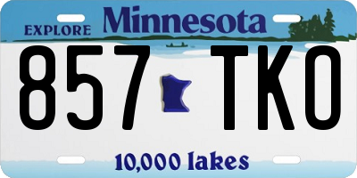 MN license plate 857TKO