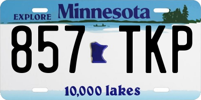 MN license plate 857TKP