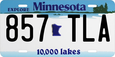 MN license plate 857TLA
