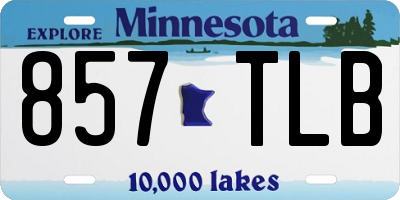 MN license plate 857TLB