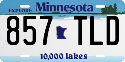 MN license plate 857TLD