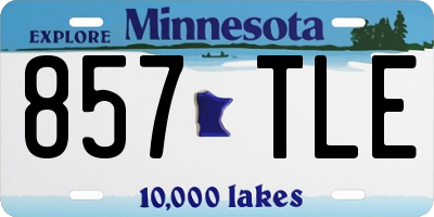 MN license plate 857TLE