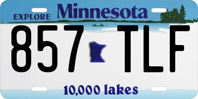 MN license plate 857TLF