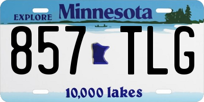 MN license plate 857TLG