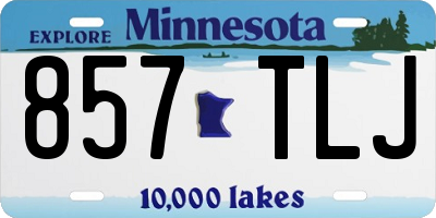 MN license plate 857TLJ