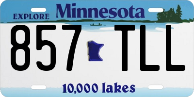 MN license plate 857TLL