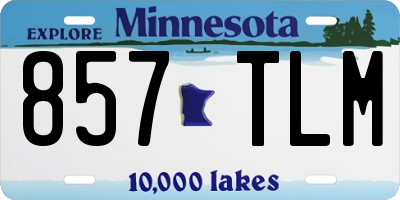 MN license plate 857TLM