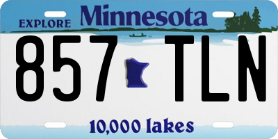 MN license plate 857TLN