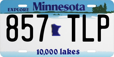 MN license plate 857TLP