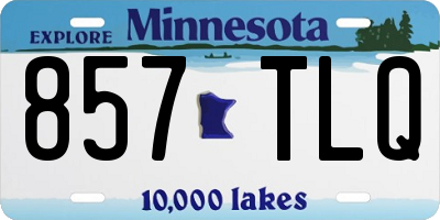 MN license plate 857TLQ