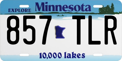MN license plate 857TLR