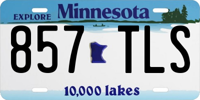 MN license plate 857TLS