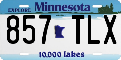 MN license plate 857TLX