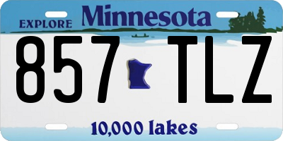 MN license plate 857TLZ