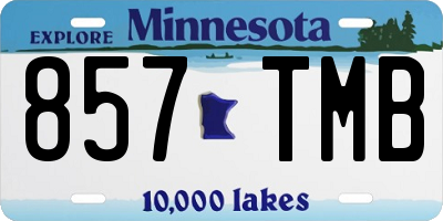 MN license plate 857TMB