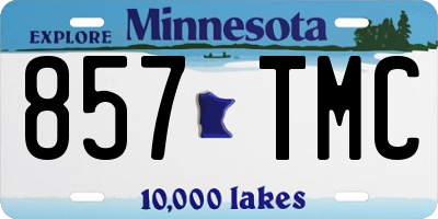 MN license plate 857TMC
