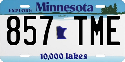 MN license plate 857TME