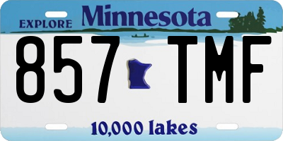 MN license plate 857TMF