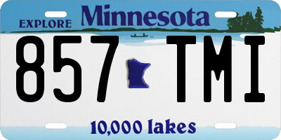 MN license plate 857TMI