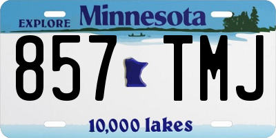 MN license plate 857TMJ