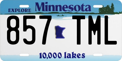 MN license plate 857TML
