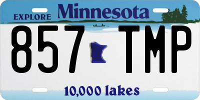 MN license plate 857TMP