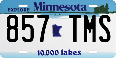 MN license plate 857TMS