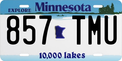MN license plate 857TMU