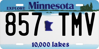MN license plate 857TMV