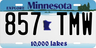 MN license plate 857TMW