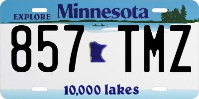 MN license plate 857TMZ