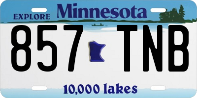 MN license plate 857TNB
