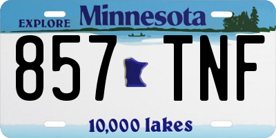 MN license plate 857TNF