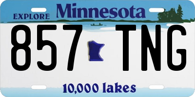 MN license plate 857TNG