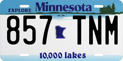 MN license plate 857TNM