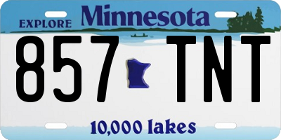 MN license plate 857TNT